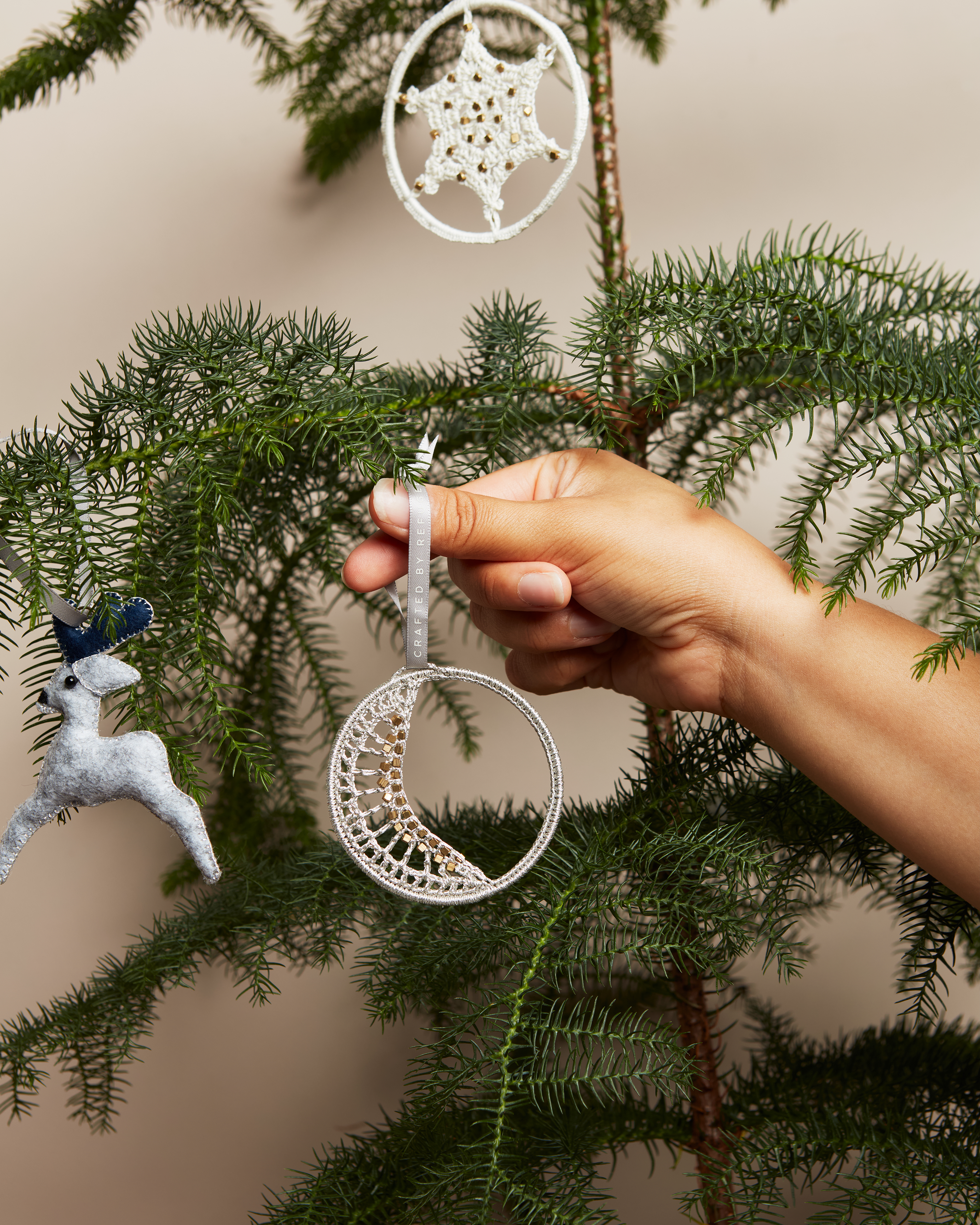 Silver Moon Ornament