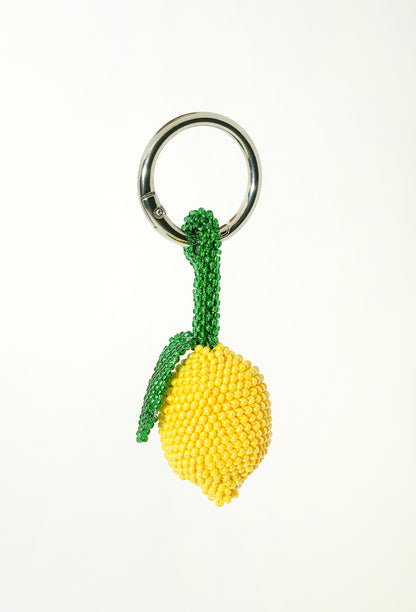 Lemon keychain handmade by Syrian refugee women in Istanbul, Turkey