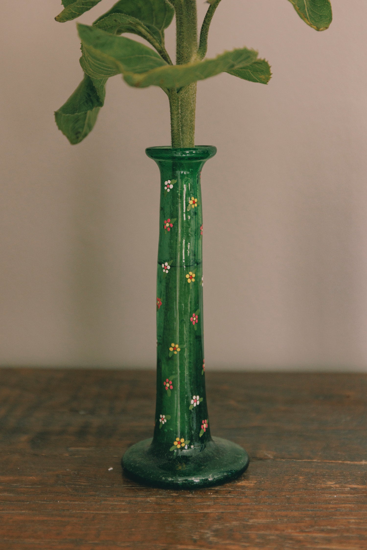 Green Herati Candlestick l Kabul, Afghanistan